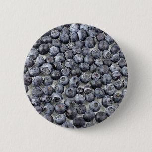 Badge Rond 5 Cm Myrtilles sur le verre
