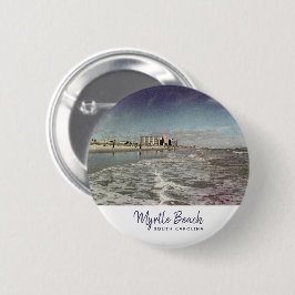 Badge Rond 5 Cm Myrtle Beach Caroline du Sud Vintage
