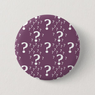 Badge Rond 5 Cm Mystère question marque énigme puzzle mauve