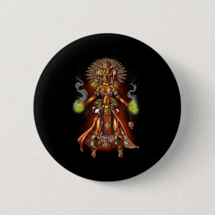 Badge Rond 5 Cm Mythologie aztèque Dieu Managua