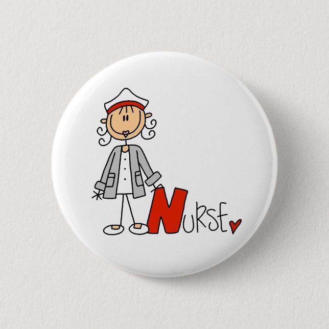 Badge Rond 5 Cm N est pour l'infirmière (Devant)