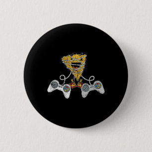 Badge Rond 5 Cm Nacho Gaming Cinco De Mayo Drôle Contrôleur De Jeu