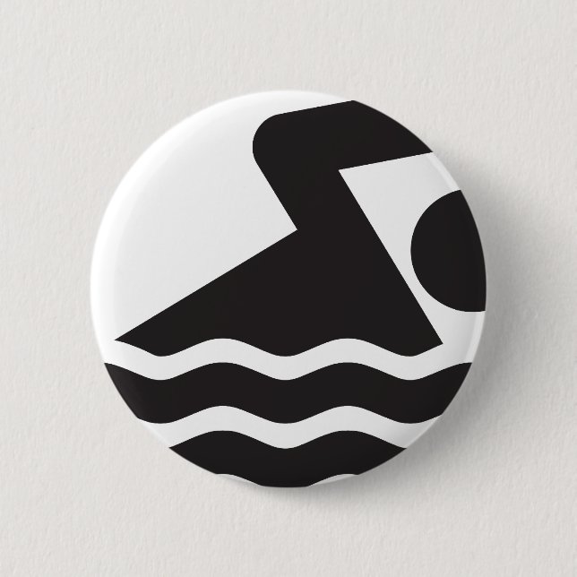 Badge Rond 5 Cm Nager (Devant)