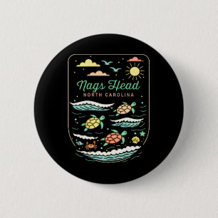 Badge Rond 5 Cm Nags Head Nc Vacances à la plage mignonnes amoureu