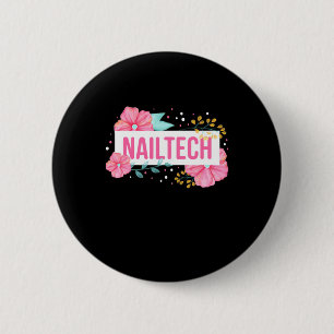 Badge Rond 5 Cm Nail Tech Flower