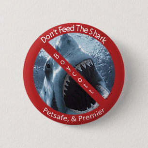 Badge Rond 5 Cm N'alimentez pas le requin