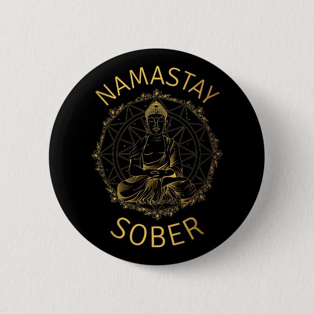 Badge Rond 5 Cm Namastay Sober II (Devant)
