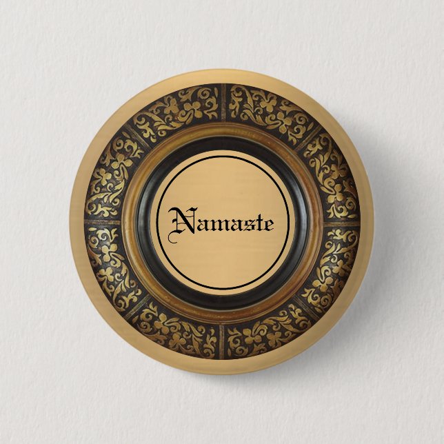 Badge Rond 5 Cm Namaste (Devant)