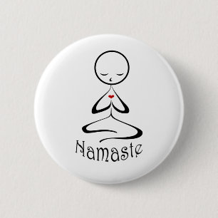 Badge Rond 5 Cm Namaste
