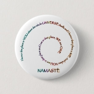 Badge Rond 5 Cm Namaste et sa signification