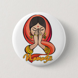 Badge Rond 5 Cm Namaste indou