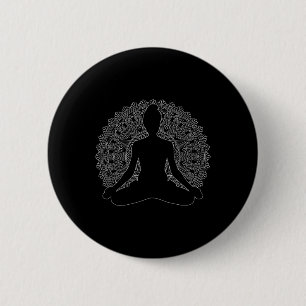Badge Rond 5 Cm Namaste Yoga Mandalas Bonne Vibration Méditation M