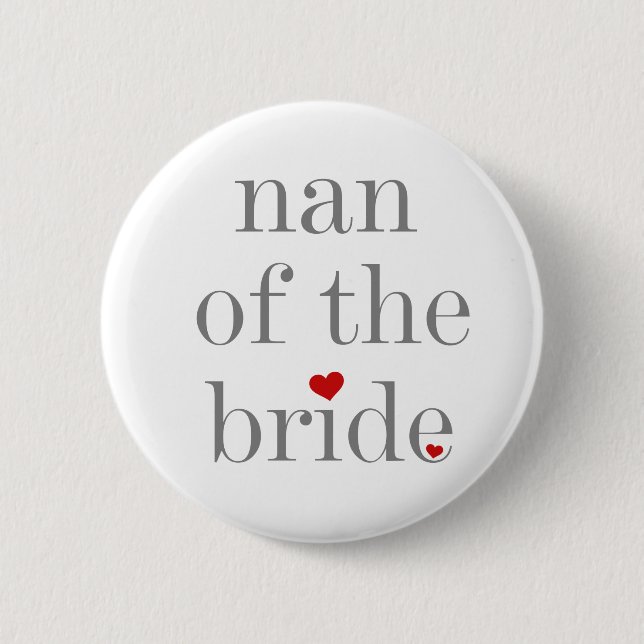 Badge Rond 5 Cm Nan du bouton de jeune mariée (Devant)