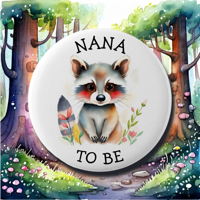 Badge Rond 5 Cm Nana | Baby shower à thème Woodland (Créateur téléchargé)