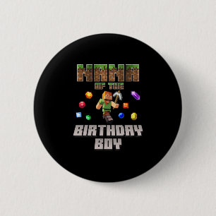 Badge Rond 5 Cm Nana du garçon d'anniversaire Vidéo Joueur Pixel N