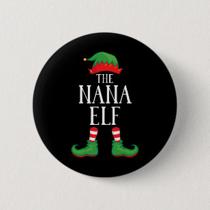 Badge Rond 5 Cm Nana Elf Groupe de jumelage Xmas Funny Famille Noë