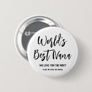 Badge Rond 5 Cm Nana Grandkids World's Best