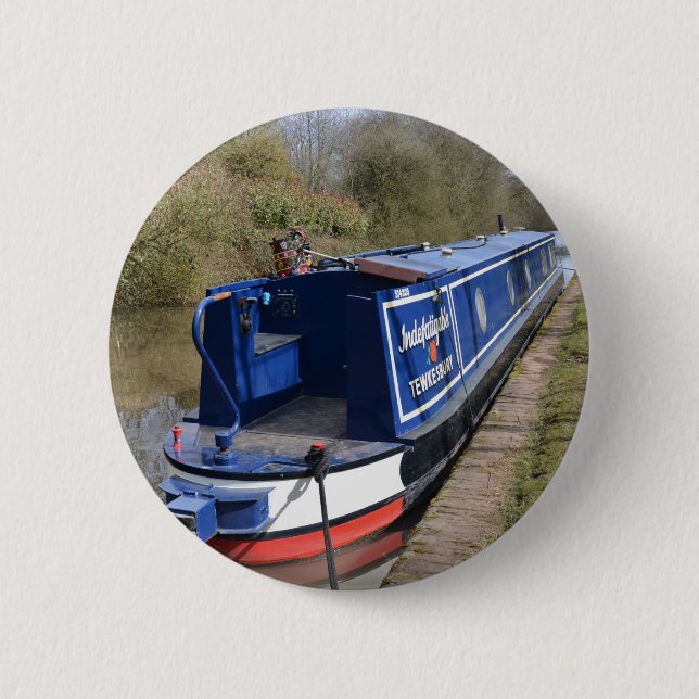Badge Rond 5 Cm Narrowboat infatigable (Devant)