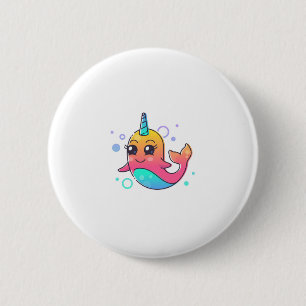 Badge Rond 5 Cm Narwhal