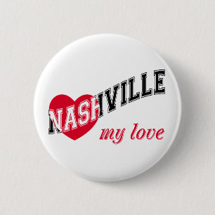 Badge Rond 5 Cm Nashville mon amour