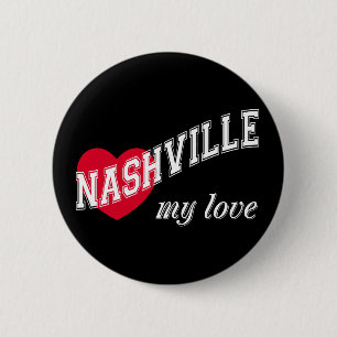Badge Rond 5 Cm Nashville mon amour