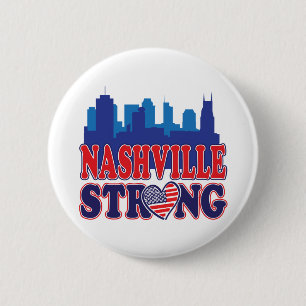 Badge Rond 5 Cm Nashville-Strong-USA-Heart