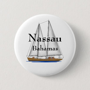 Badge Rond 5 Cm Nassau Bahamas