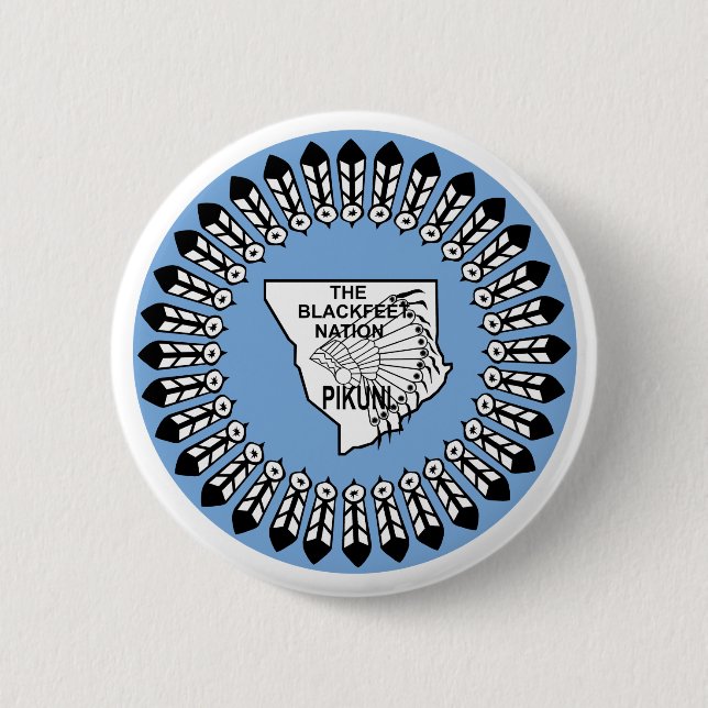 Badge Rond 5 Cm Nation Blackfoot (Devant)