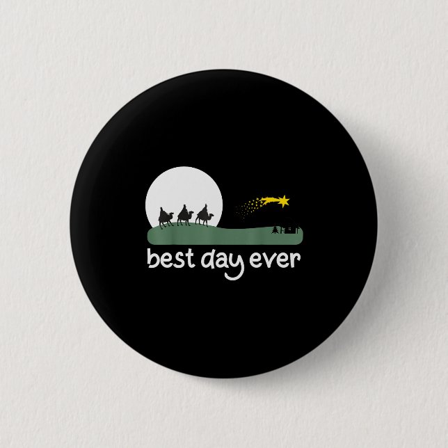 Badge Rond 5 Cm Nativity Scene _ Christmas Day Ever  (Devant)