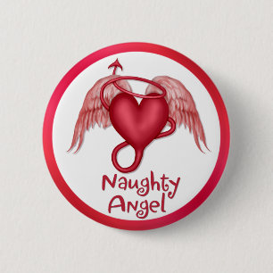 Badge Rond 5 Cm Naughty Angel