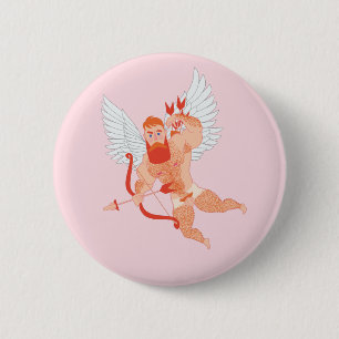 Badge Rond 5 Cm Naughty Cupid
