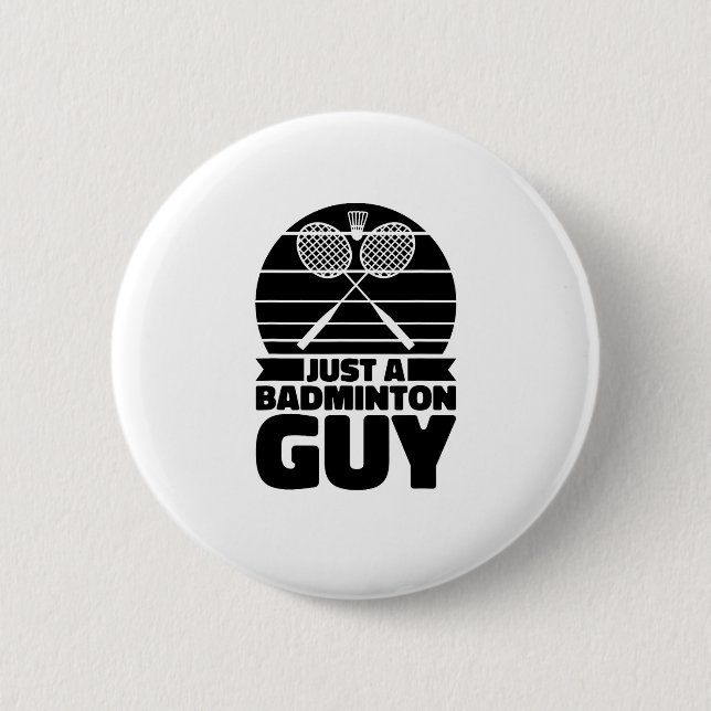 Badge Rond 5 Cm Navette Racquet Court Racket - L'Équipe Juste Un B (Devant)