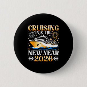 Badge Rond 5 Cm Naviguer dans la nouvelle année 2026 Bonne année F