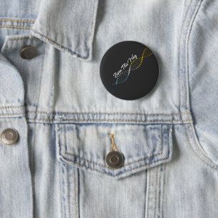 Badge Rond 5 Cm Né ainsi - Fierté AroAce ADN