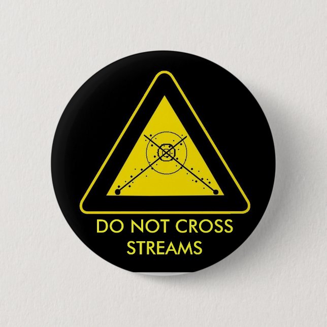 Badge Rond 5 Cm NE CROISEZ PAS l'autocollant de COURANTS (Devant)