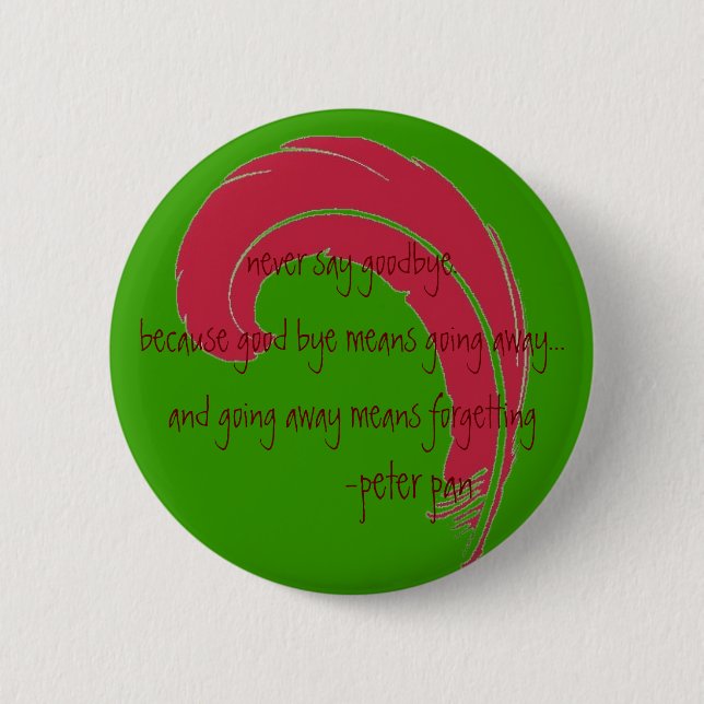 Badge Rond 5 Cm ne dites jamais au revoir (Devant)