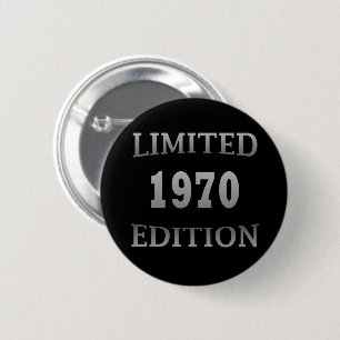 Badge Rond 5 Cm Né en 1970 fête d'anniversaire