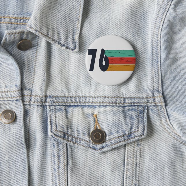 Badge Rond 5 Cm Né en 1976 vintage 50e anniversaire (En situation)