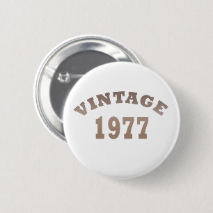 Badge Rond 5 Cm né en 1977 millésime anniversaire