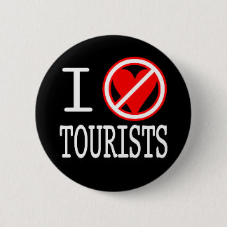 Badge Rond 5 Cm (Ne faites pas) bouton de touristes du coeur I