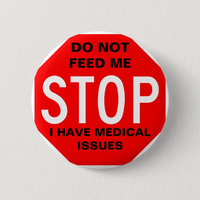 Badge Rond 5 Cm Ne m'alimentez pas le bouton (Devant)