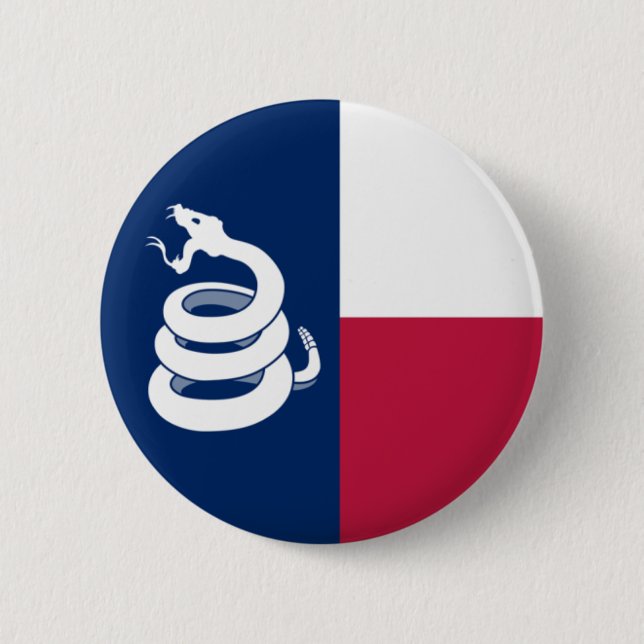 Badge Rond 5 Cm "Ne marchez pas bouton sur Texas" (Devant)