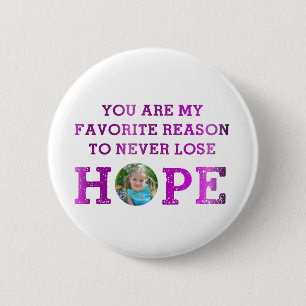 Badge Rond 5 Cm Ne perdez jamais l'espoir - Madisyn