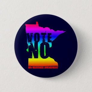 BADGE ROND 5 CM NE VOTEZ AUCUN AMENDEMENT DE MARIAGE DE MANGANÈSE