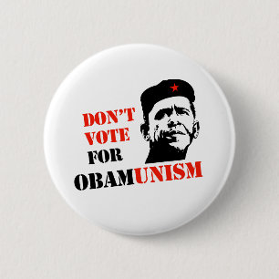 BADGE ROND 5 CM NE VOTEZ PAS POUR OBAMUNISM/ANTI-OBAMA