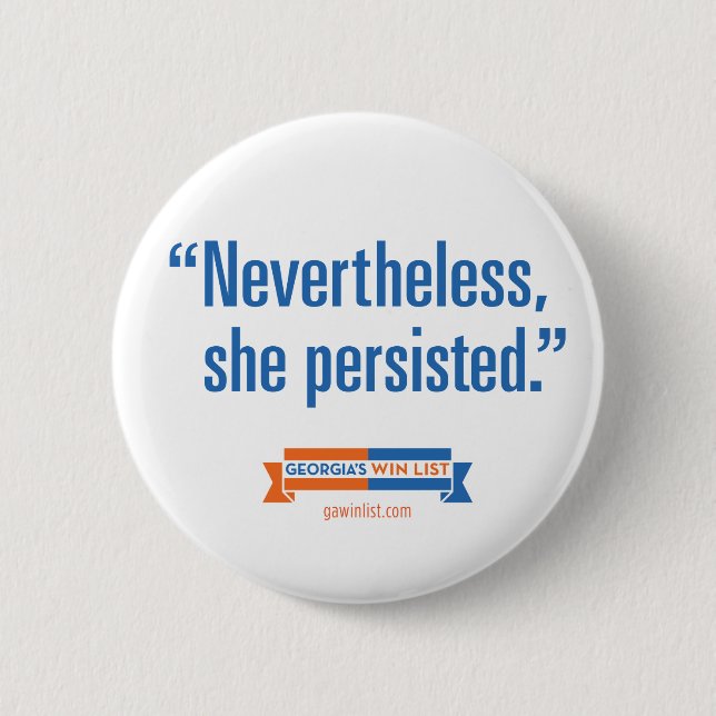 Badge Rond 5 Cm Néanmoins, elle a persisté bouton (Devant)