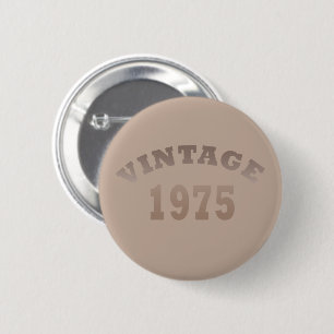 Badge Rond 5 Cm Née en 1975 Fête d'anniversaire élégante vintage