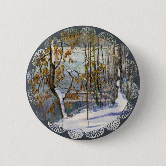 Badge Rond 5 Cm Neige (Devant)
