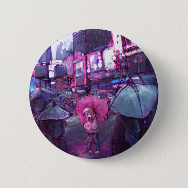 Badge Rond 5 Cm Néo- bouton de New York (Devant)