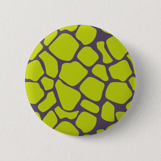 Badge Rond 5 Cm Neon violet élégant Empreinte de léopard peaux d'a (Devant)